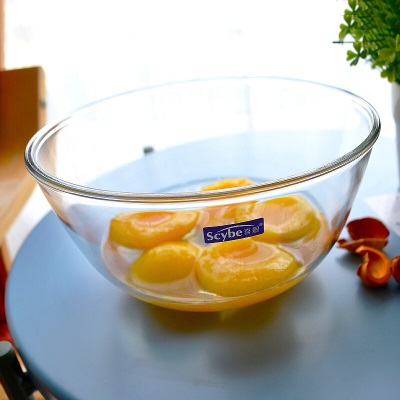 喜碧（Scybe）玻璃碗玻璃盆 面盆玻璃沙拉碗汤碗果盘多功能料理味斗特博24.5cms441