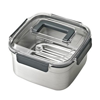 Glasslock进口不锈钢保鲜盒 大容量手提式冰箱收纳储存盒 7200mls440
